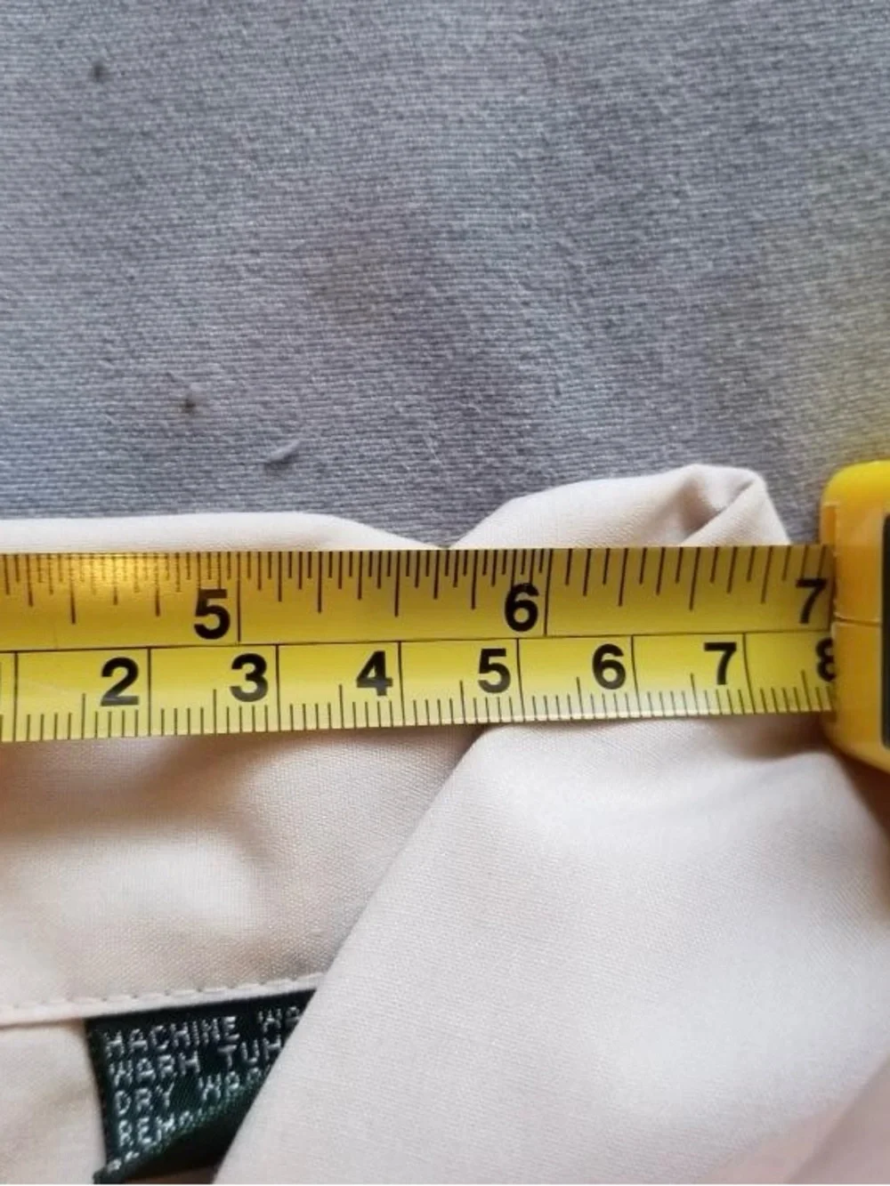 Vtg 70s Beige Guayabera Haband Poly Cotton Cuban Wedding Shirt Embroidered Sz XL - Picture 6 of 7